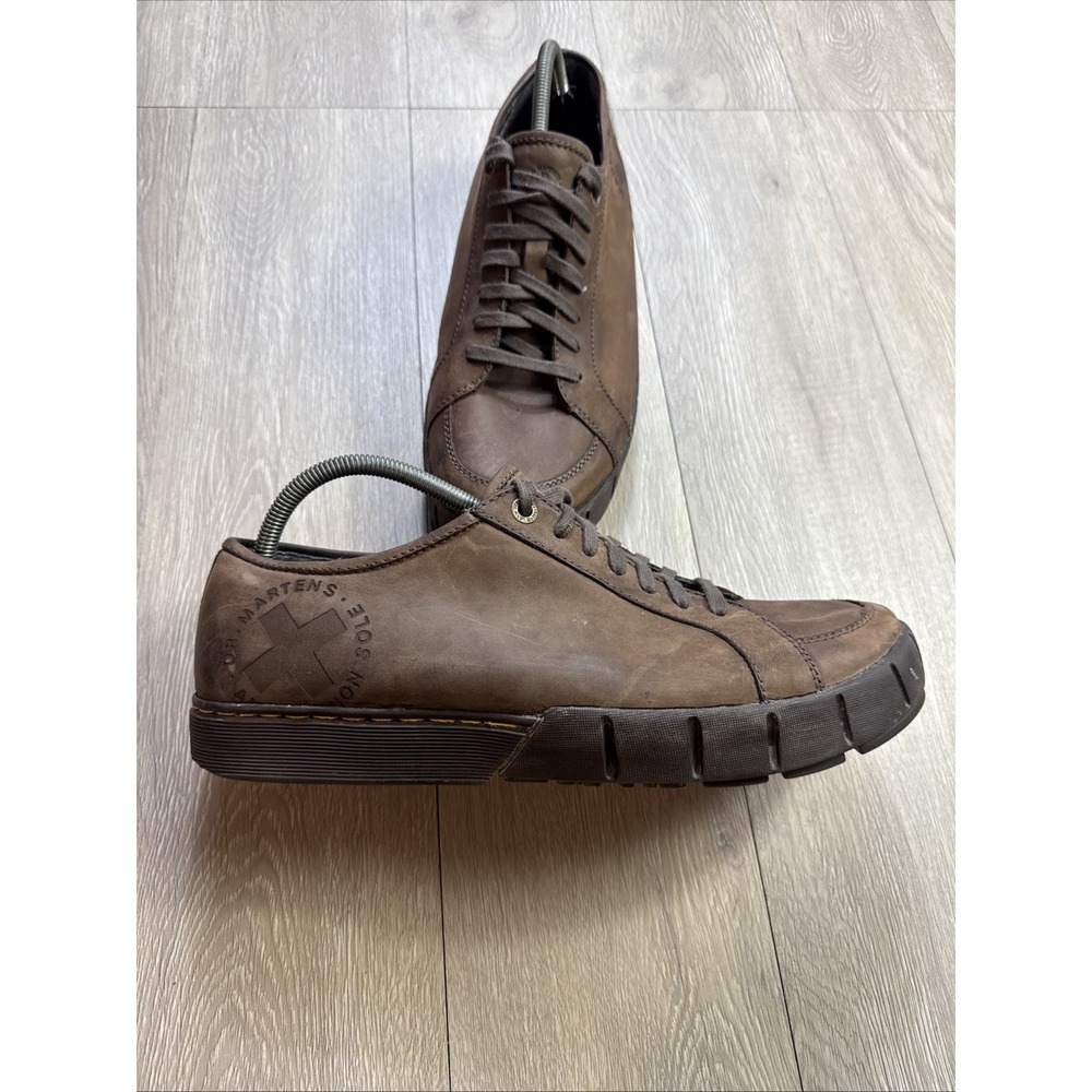 Doc Martens Leather Sneakers Men's 13 Brown Leather Dr. 12601 Low Top Logo